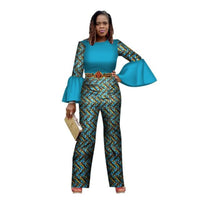 African Women Sexy Jumpsuit Cotton Wax Print Romper Bazin Riche Cotton X11495