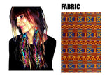 African Fabric Handmade Boho Long Earrings with Tassel Tribal Ankara Q11779
