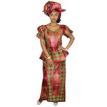 African 100% COTTON New Bazin Rich Embroidery Dresses For Women