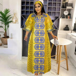 H&D African Clothes For Women Tradition Dress Embroidery Bazin Wedding Party Dress Ankara Robes Trads Wears African Clothes 2024