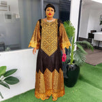 H&D Women Traditional African Dresses Bazin High Quality Embroidery Dresses White Traditional Dress for Wedding Party Occasions