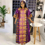 H&D African Clothes For Women Tradition Dress Embroidery Bazin Wedding Party Dress Ankara Robes Trads Wears African Clothes 2024