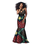 African Style Long Dress Women Classic Batik Cotton Print Kitenge Ankara X11418