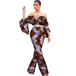 2019 Africa Cotton Wax Print Romper African Bazin Riche Sexy X11560-2