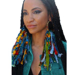 African Fabric Accessories for Women - Handmade Necklace Earrings Bangles Etc