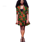 New Arrival African Sets For Women Dashiki Cotton Women Jacket and Mini Skirt Bazin Plus Size Africa Clothing WY6456