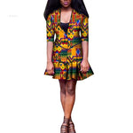 New Arrival African Sets For Women Dashiki Cotton Women Jacket and Mini Skirt Bazin Plus Size Africa Clothing WY6456