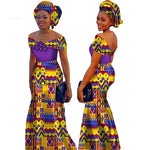 BRW African Dresses For Women African Print Long Dresses Dashiki Dress Bazin Riche Mix Size Party Vestido For Girl WY1688