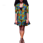 New Arrival African Sets For Women Dashiki Cotton Women Jacket and Mini Skirt Bazin Plus Size Africa Clothing WY6456