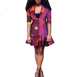 New Arrival African Sets For Women Dashiki Cotton Women Jacket and Mini Skirt Bazin Plus Size Africa Clothing WY6456