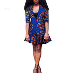 New Arrival African Sets For Women Dashiki Cotton Women Jacket and Mini Skirt Bazin Plus Size Africa Clothing WY6456