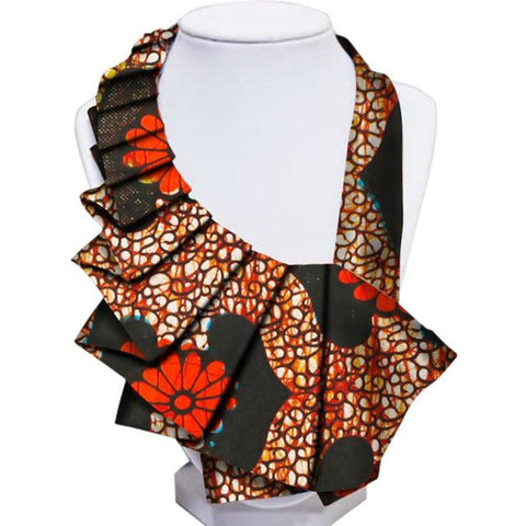 African Lady Fashion False Collar Detachable Colorful Dashiki Wax Ankara Q11757