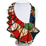 African Lady Fashion False Collar Detachable Colorful Dashiki Wax Ankara Q11757