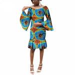 African Women Clothing Mini Mermaid Party Dresses African Bazin Riche X11102