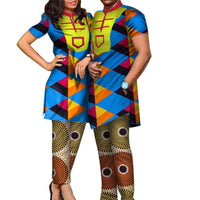African Clothing Ankara Batik Top-Pants Sets for V11664