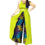 African Clothingtop-Skirt Sets Cotton Wax Print Dress For Women Bazin X11524