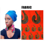 African Fabric Drop-Earrings For Women Handmade Jewelry Ankara with Q11776