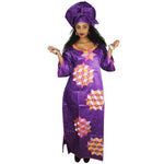 African Clothing For Women Bazin Embroidery Design Long Dress with X21270