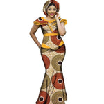 African Bazin Clothing Dashiki Ankara Bazin Design Long Party Dress For X11437