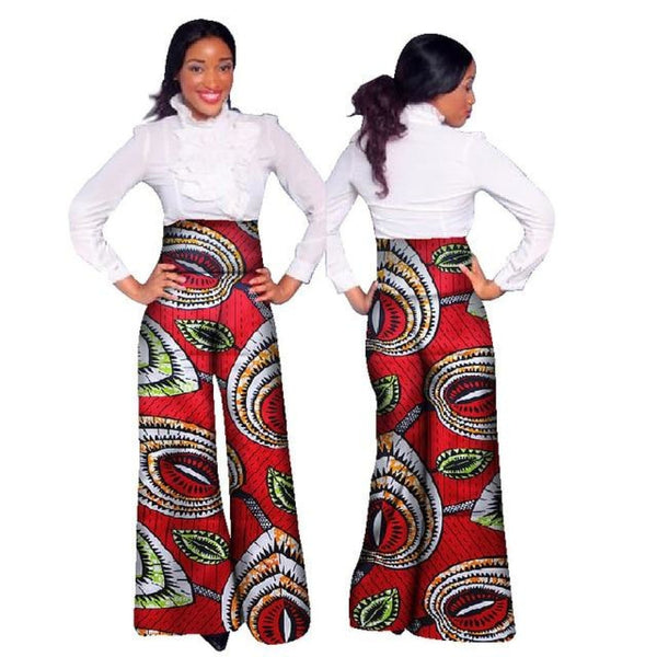 Dashiki African Print High Waist Loose Straight Pants for X11116