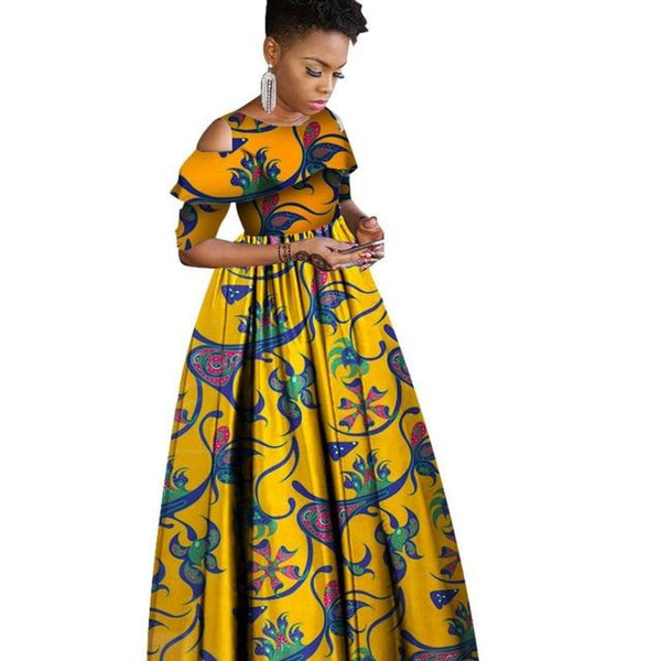 African Dresses Women Sleeveless Robe Maxi Dress Summer Long Dress