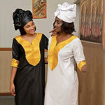 African Clothing Women Dashiki Dress Bazin Traditional Long Sleeve Ladies X21159