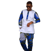 African Brand Clothing Mens Custom Shirt Long Sleeve Dashik Tops Long Y10841