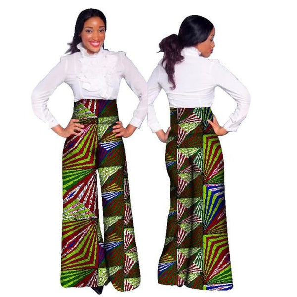 Dashiki African Print High Waist Loose Straight Pants for X11116 ...