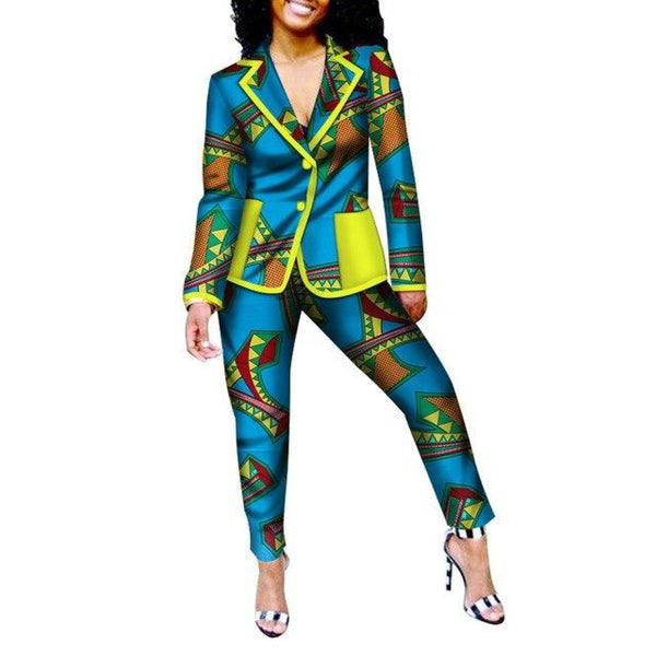 Kiki African Print Pants Set For Women