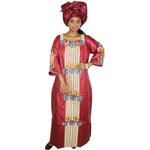 African Women Dresses Dashiki Bazin Embroidery Clothing Long Dress with X21273