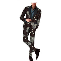 Africa print reversible jacket blazer suit for men Y10887