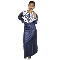African Clothing Long Dress For Women Embroidered Bazin Soft Material X21154