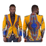African Dashiki Cotton Print Regular Blazer Single Button Clothing Y10534