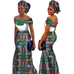 African Style Long Dress For Women Cotton Print Kitenge Ankara Custom X11393