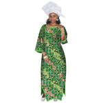 African Dresses for Women - Half Sleeve Maxi X11369