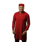 African Style for Men Long Sleeve 2-Piece Set Senator  Design Y31859