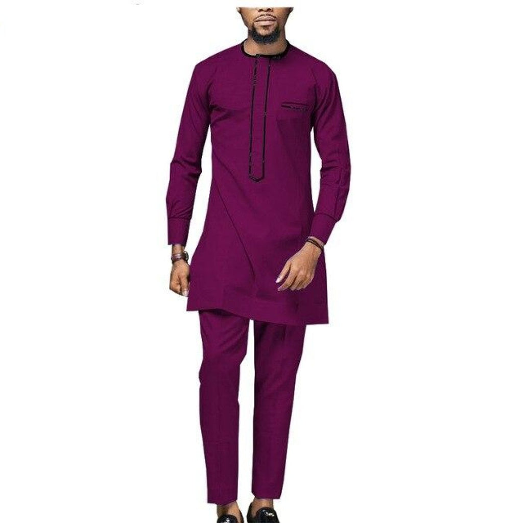 African Men Style Senator Long Sleeve 2-Piece Set Y31856 – Afrinspiration