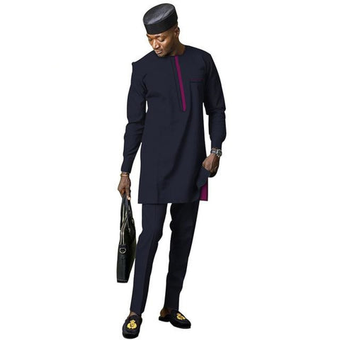 African Men Dashiki 2-piece Senator Clothing Set for Men Y31831