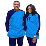 African Couples Dashiki 2-piece Senator Set for Family V31829