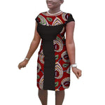African Cotton Dashiki Wax Print Pattern Ankara Patchwork Dress for Women X11974