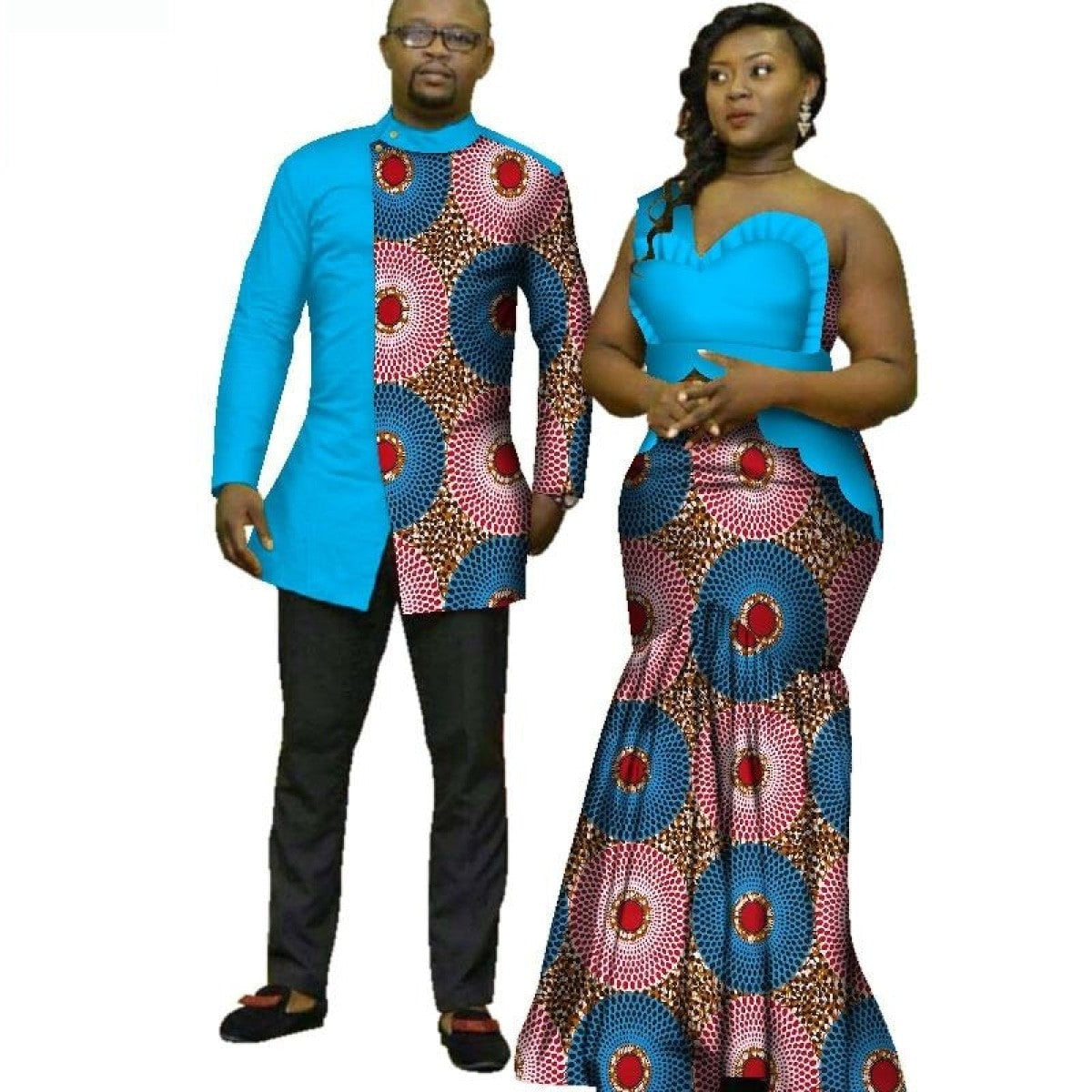 Dashiki Ankara African Print Clothes for Couple Man-Woman Set V12051 ...