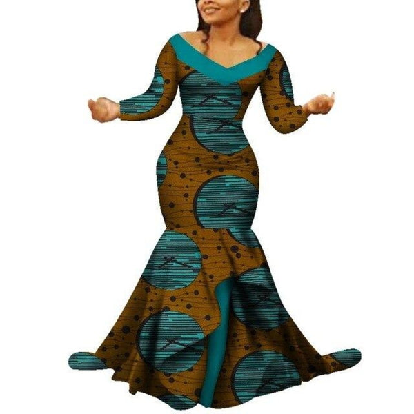 Dashiki African Print Party Dress for Women WY5759  X12060
