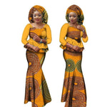 Dashiki Custom-Made African Print 2-Piece Skirt Set with hood  X12052