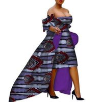 African Dashiki Sexy Strapless Dress for Women  X12057