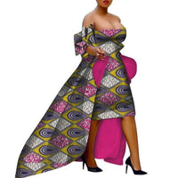 African Dashiki Sexy Strapless Dress for Women  X12057