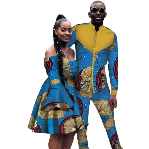 African Couples Outfit/ African Couple Attire/ African Family Outfit/  African Couples Matching Outfits 