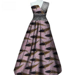 African Ankara Dashiki Dress Bazin-Riche Bridesmaid Gown X12085