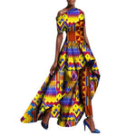 Ankara Fashions Traditional African Clothing For Women Long Dresses+Pants X11366