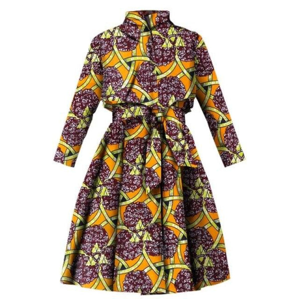 Dashiki African Print Trench Coat for Women X10425