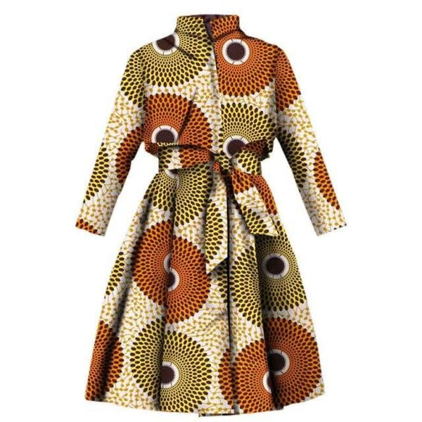 Dashiki African Print Trench Coat for Women X10425